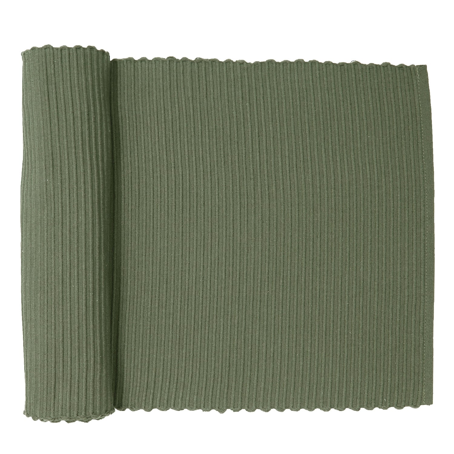 Napery Cotton-Blend Ribbed Table Runner