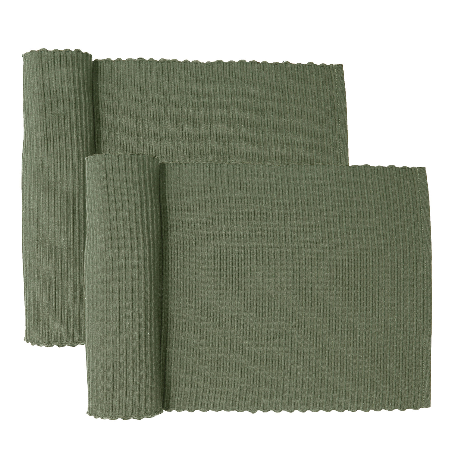 Napery Cotton-Blend Ribbed Table Runner