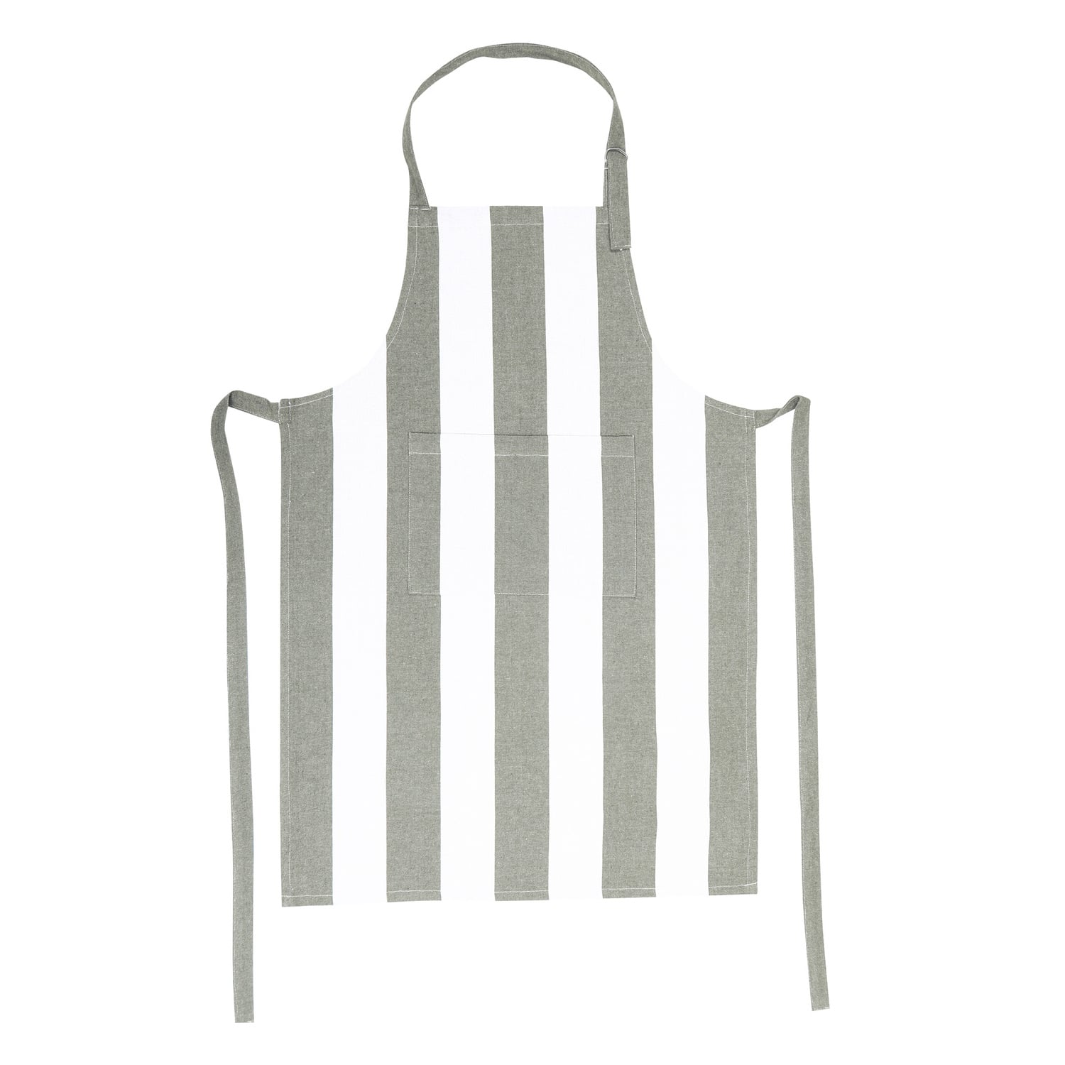 Napery Striped Cotton-Blend Apron