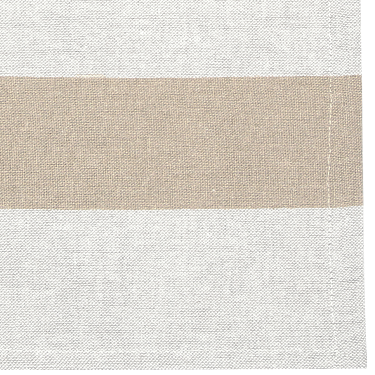 Napery Cotton-Blend Striped Table Runner