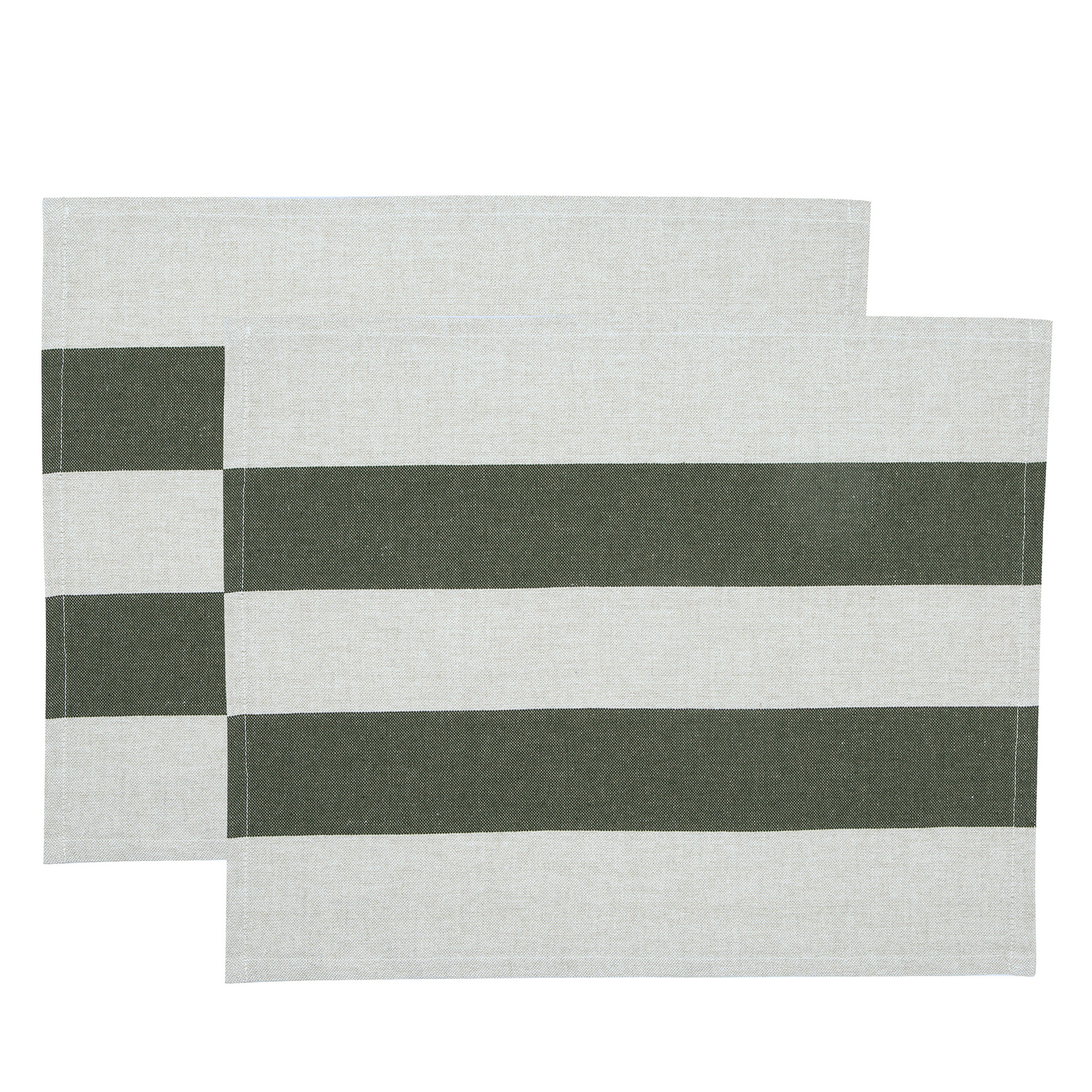 Napery Striped Cotton-Blend Placemats