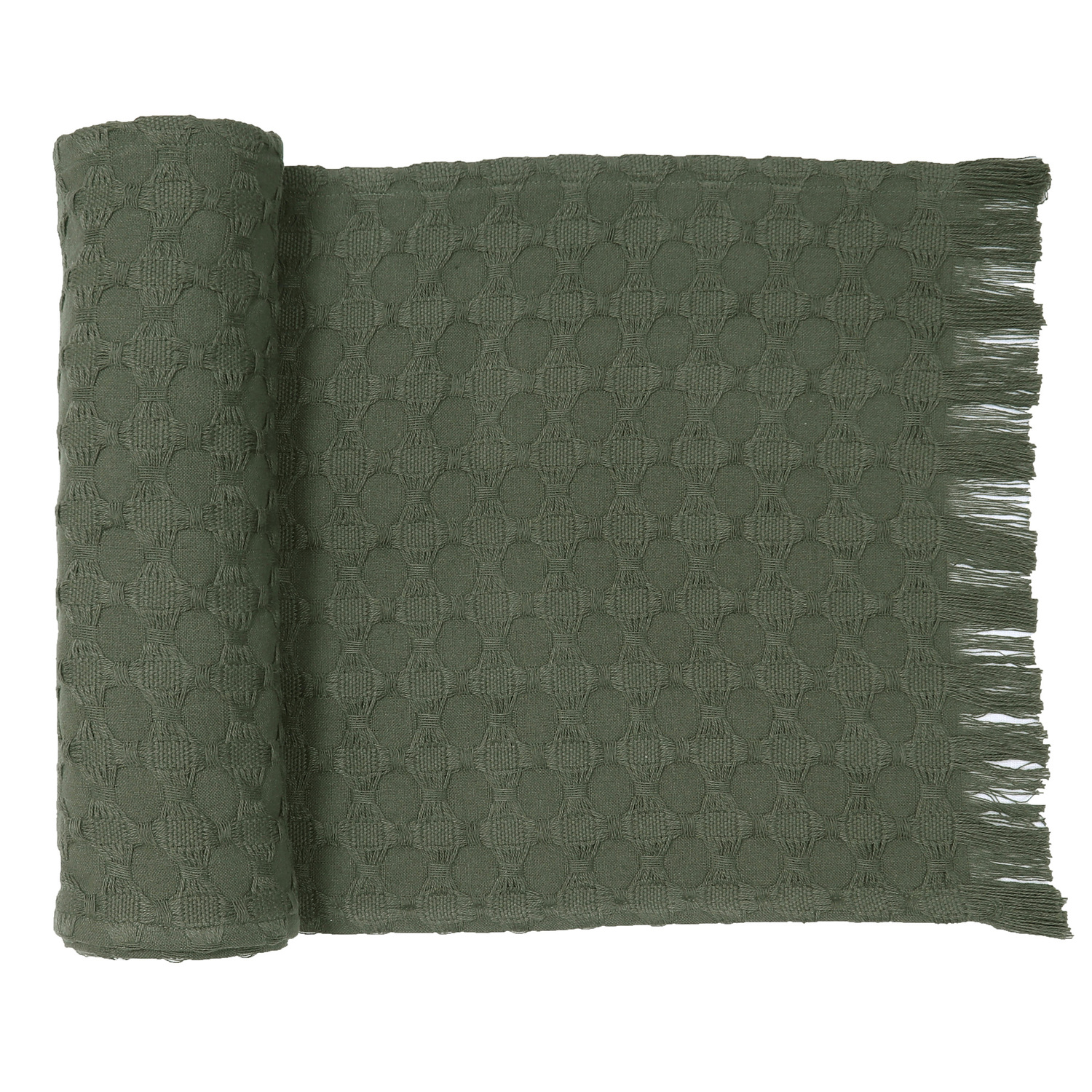 Napery Coin Cotton-Blend Table Runner