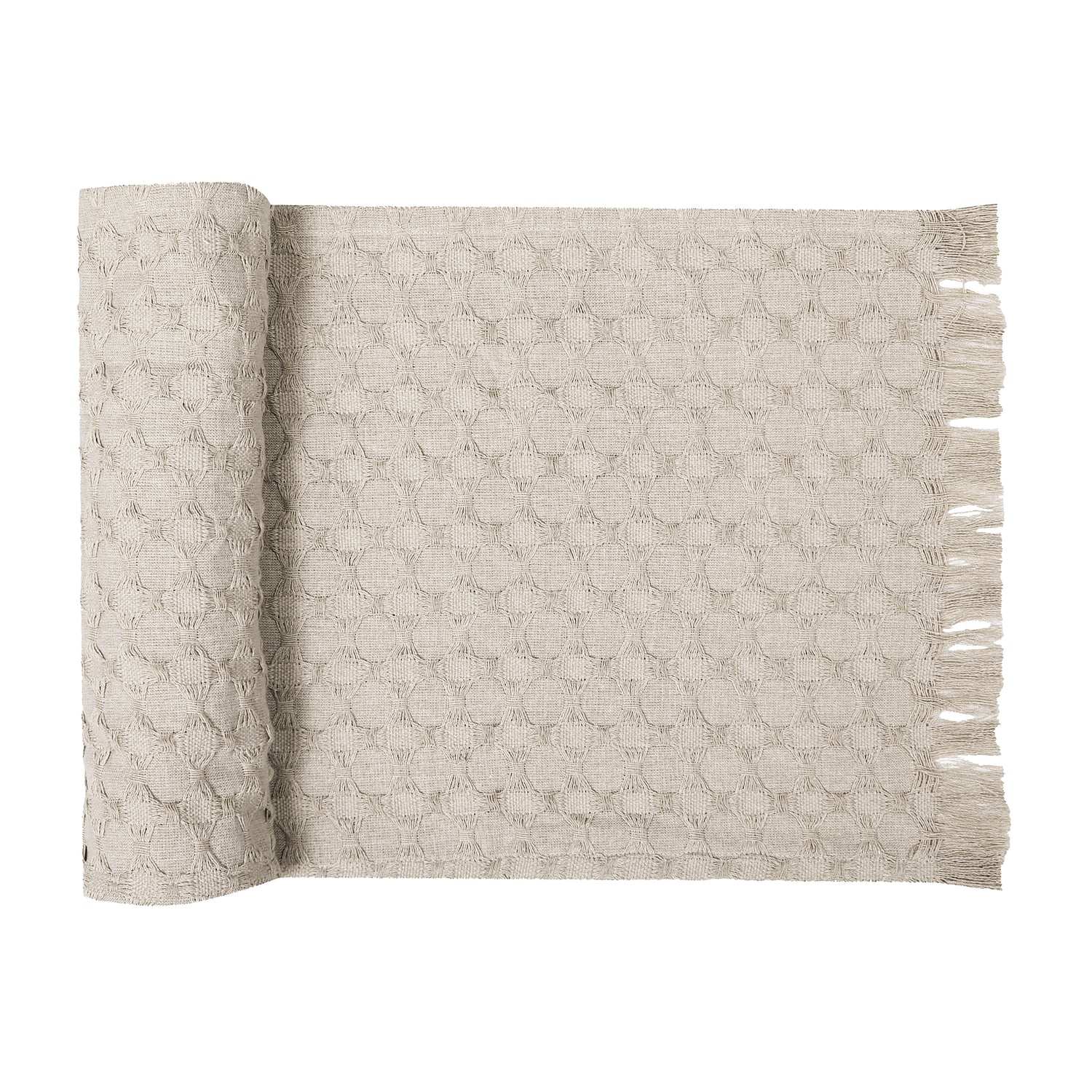 Napery Coin Cotton-Blend Table Runner