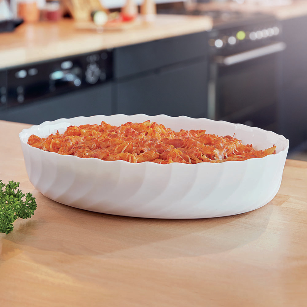 Mystic Oval Opal Glass Baking Dish
