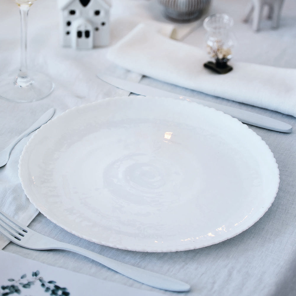 Atmore 26cm Opal Glass Dinner Plates