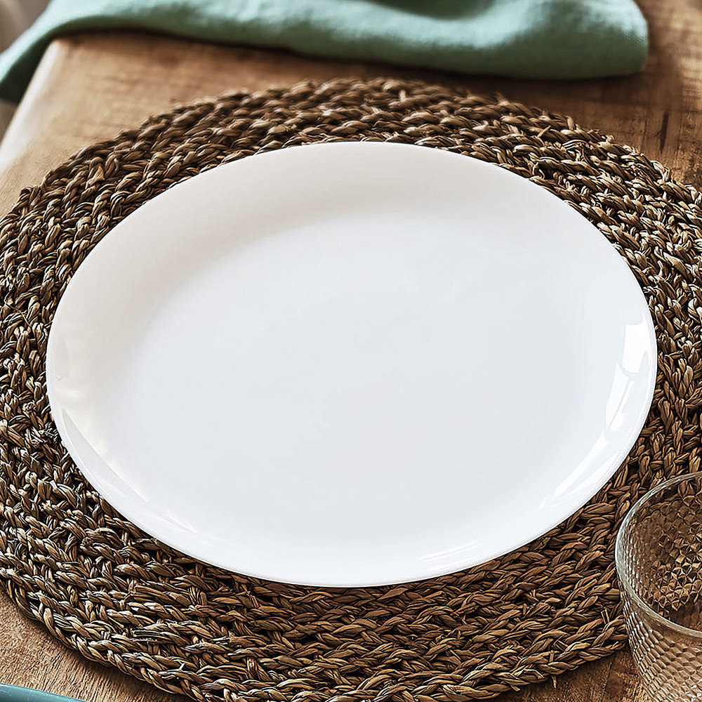 Fairfield 25cm Opal Glass Entree Plates