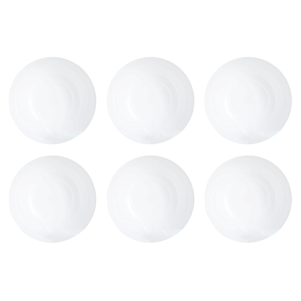 Fairfield 19cm Opal Glass Dessert Plates