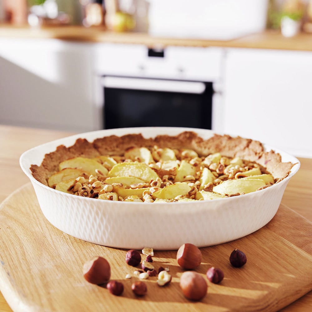 Venice 28cm Opal Glass Tart Baking Dish