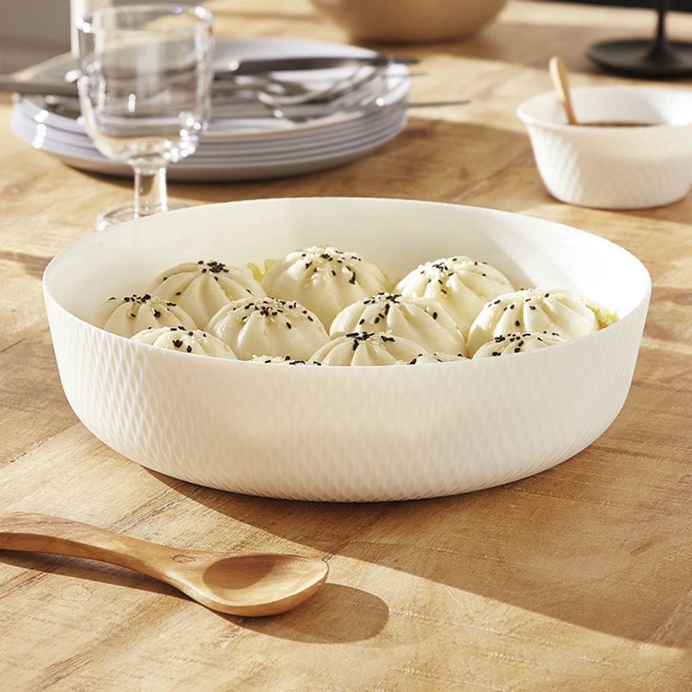 Venice Round Opal Glass Baking Dish