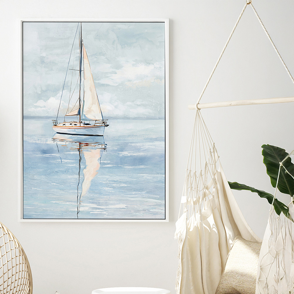 Boatiful Day Framed Canvas Wall Art