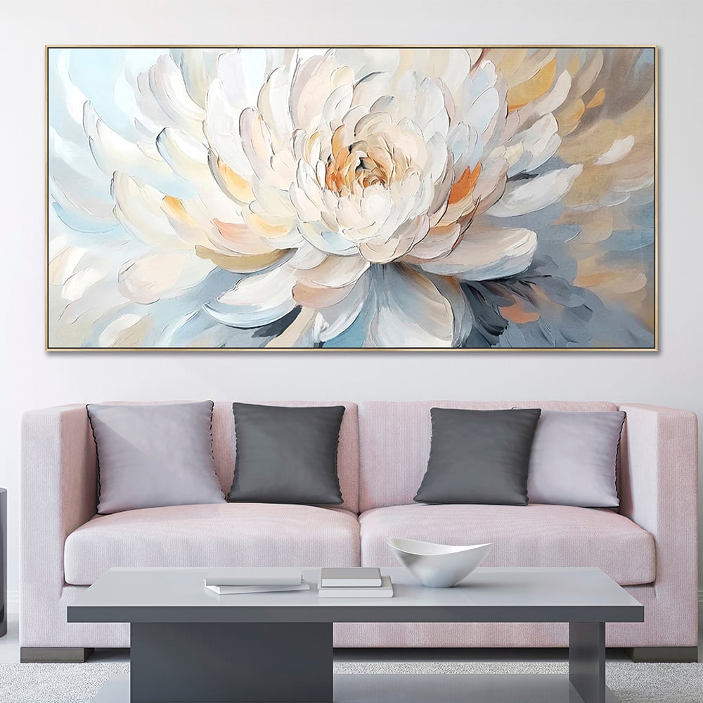 Glow Bloom Framed Canvas Wall Art