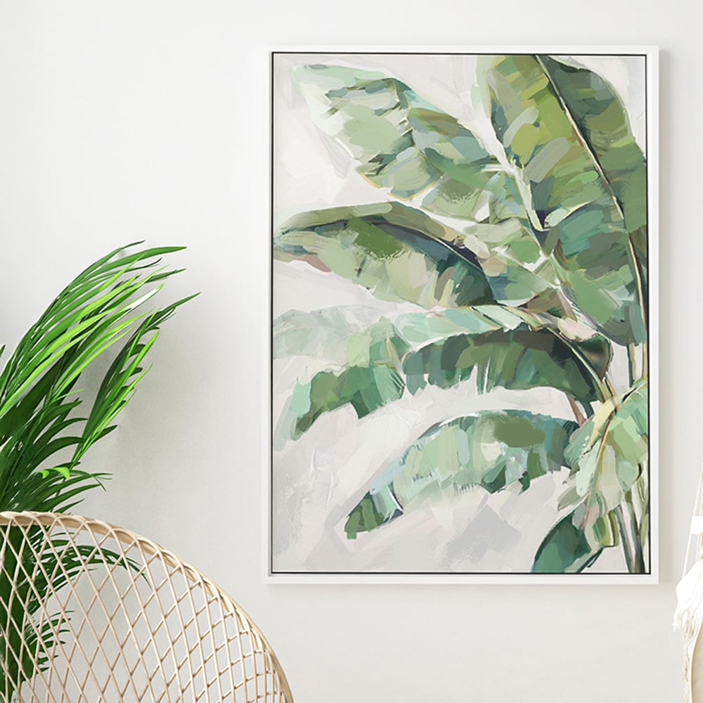 Big Leaf Energy Framed Canvas Wall Art