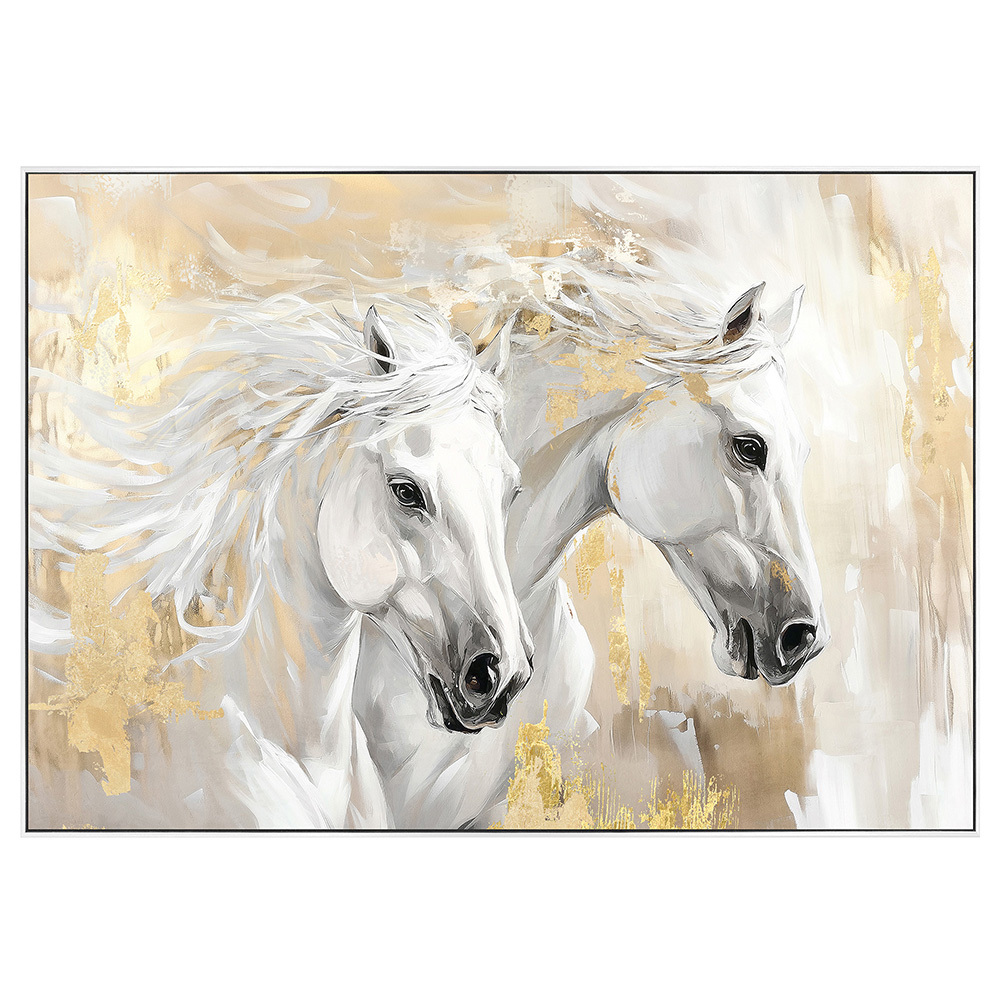 Hold Your Horses Framed Canvas Wall Art