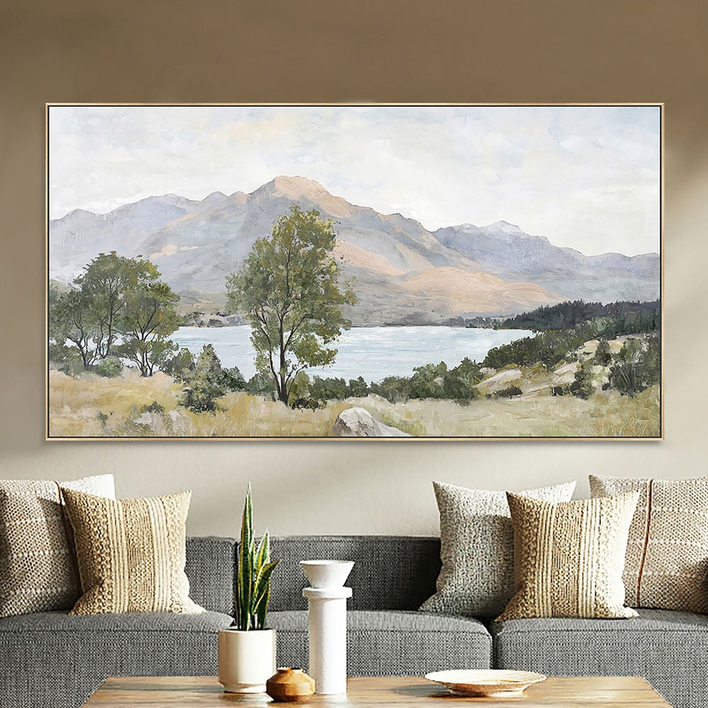 Lake It Easy Framed Canvas Wall Art