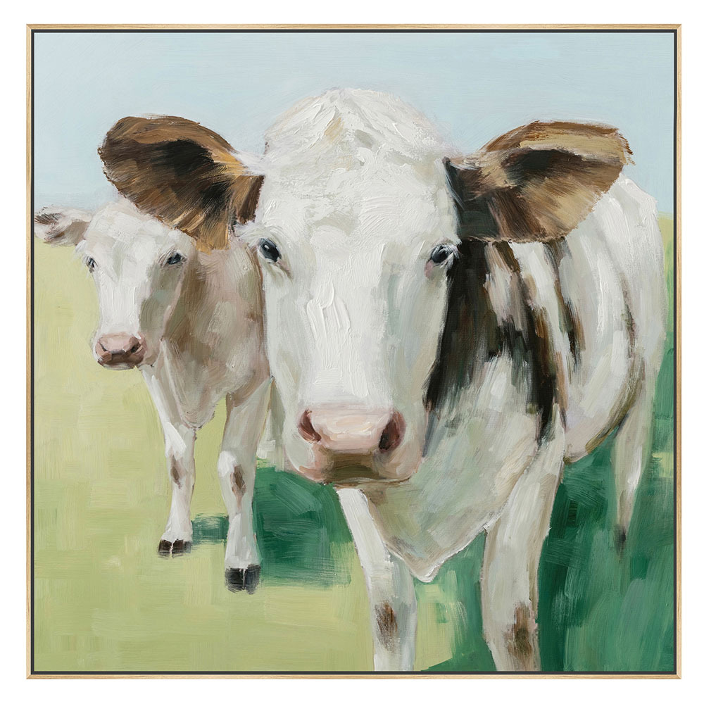 Its A Moo Point Framed Canvas Wall Art