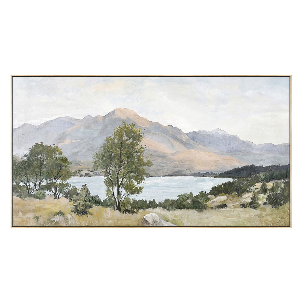 Lake It Easy Framed Canvas Wall Art