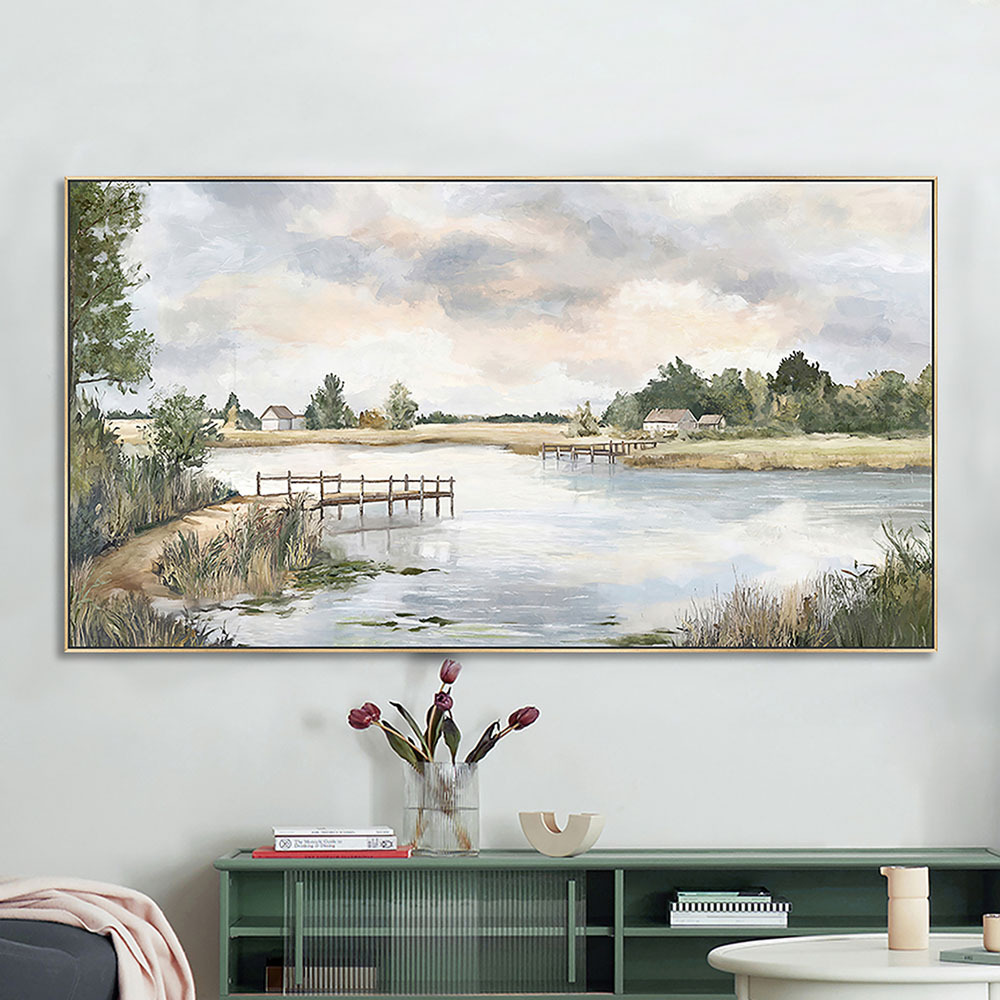 Stream Dream Framed Canvas Wall Art