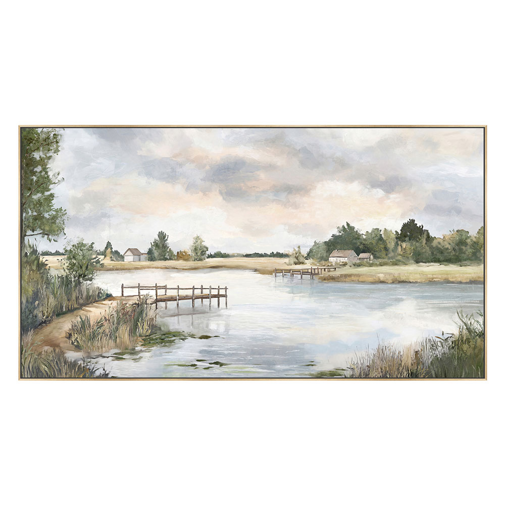 Stream Dream Framed Canvas Wall Art