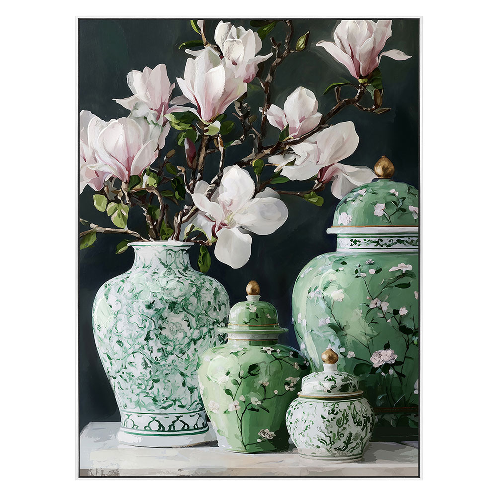 Bloom Dynasty Framed Canvas Wall Art