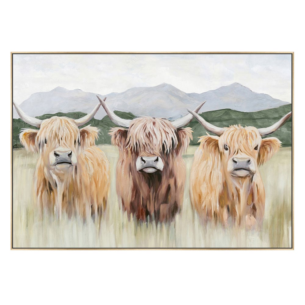 Moo Crew Framed Canvas Wall Art