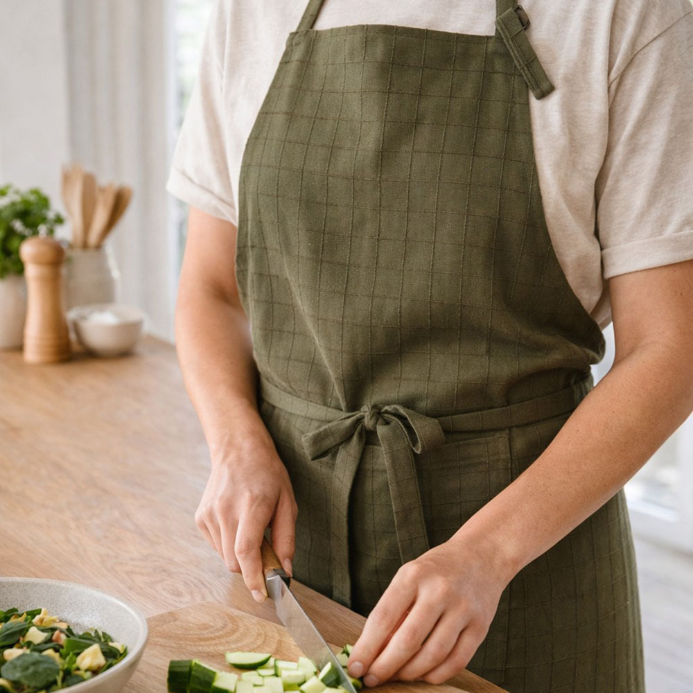 Trenton Recycled Cotton-Blend Apron