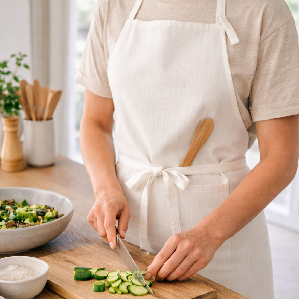 Trenton Recycled Cotton-Blend Apron