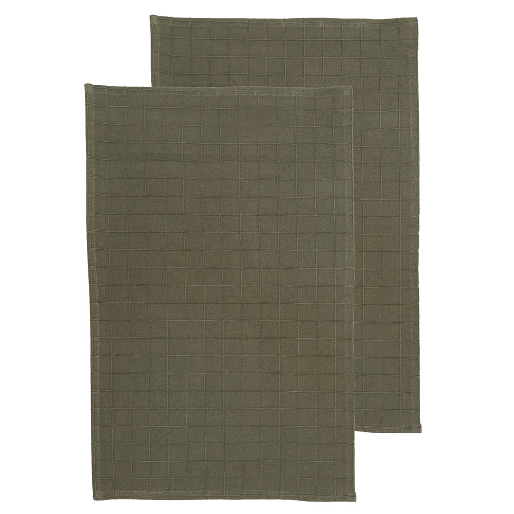 Trenton Recycled Cotton-Blend Tea Towels