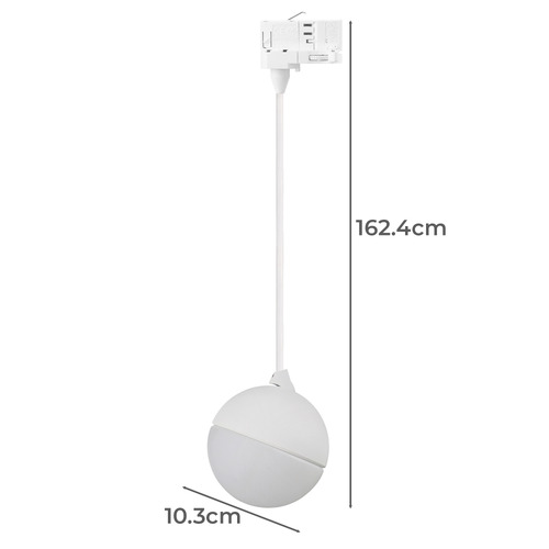 Moon 162.4cm LED Opal Fascia Track Light