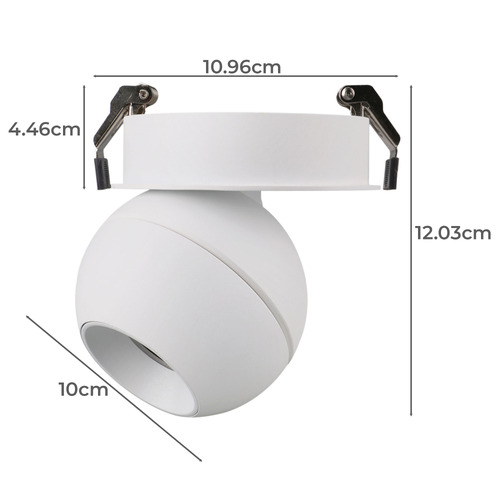 Moon LED Recessed Spot Fascia Track Light
