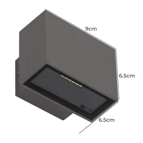 Oakley 6W LED Up/Down Outdoor Wall Light | Temple & Webster