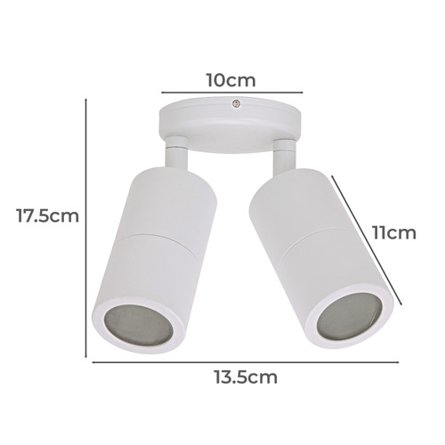 Wendy 2 Lights Tri-Colour Outdoor Wall Light