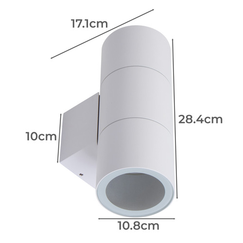 Peter Round Up/Down Outdoor Wall Light | Temple & Webster