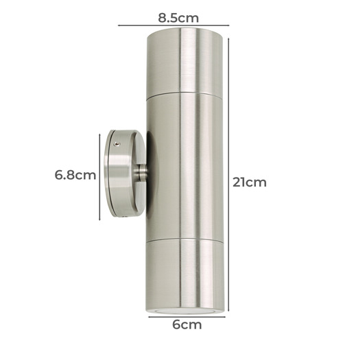 Wendy Stainless Steel Tri-Colour Up/Down Outdoor Wall Light