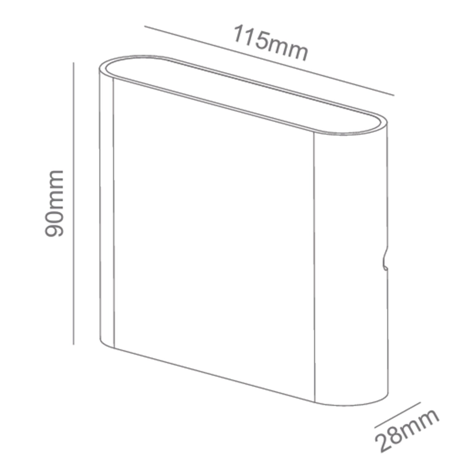 Shideh Tri-Colour Up/Down LED Outdoor Wall Light