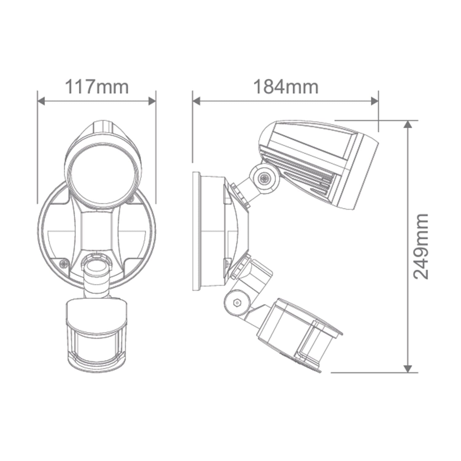Neriah Outdoor Wall Spotlight with Sensor