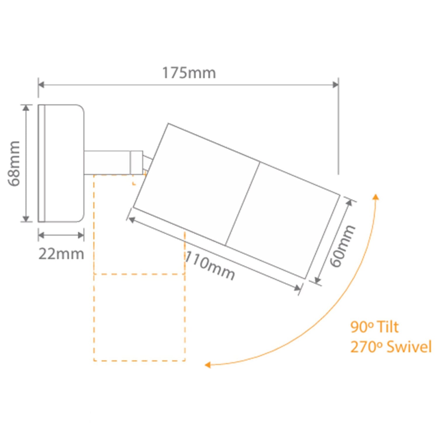 Adjustable 36W Vanity light with Ballast in Front