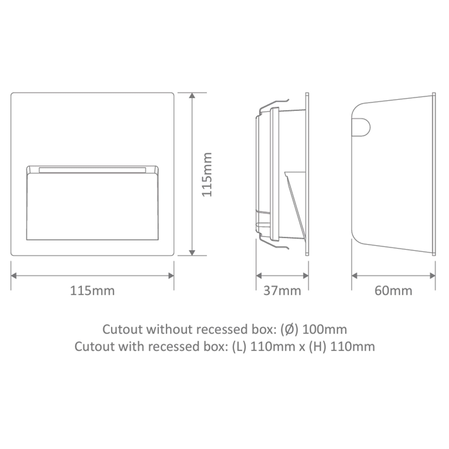 24V Square Otis Aluminium LED Outdoor Wall Light