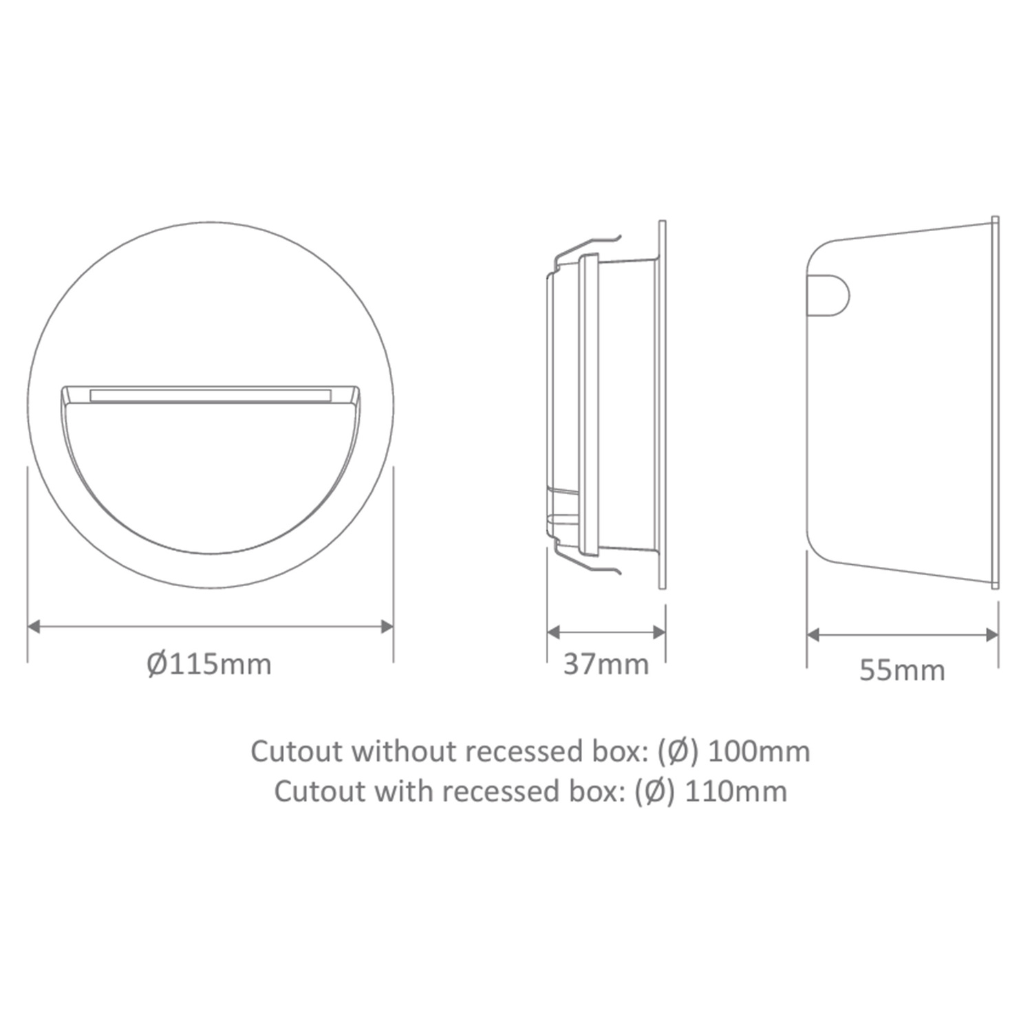 24V Round Otis Aluminium LED Outdoor Wall Light