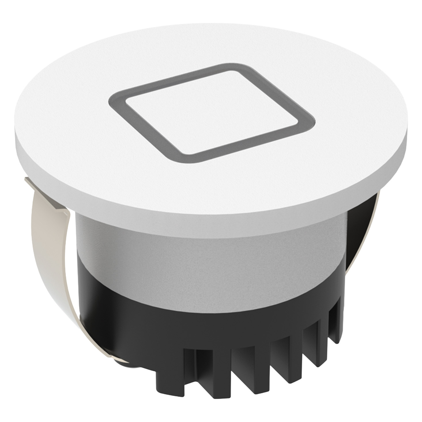 Aura Aluminium Round 240V Square Ring LED Step Light