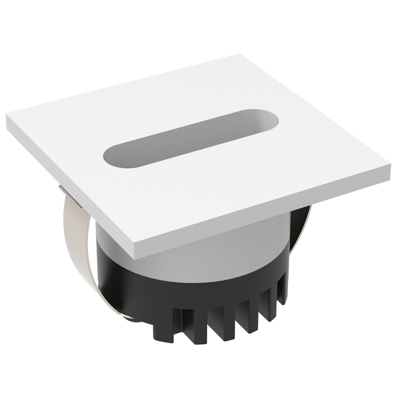 Aura Aluminium Square 240V Slot LED Step Light