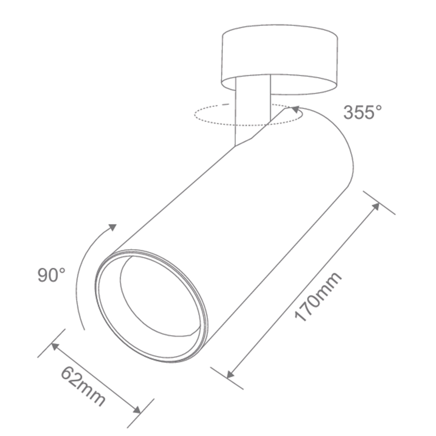 Apex Pro 15 Aluminium Surface Mount Spotlight