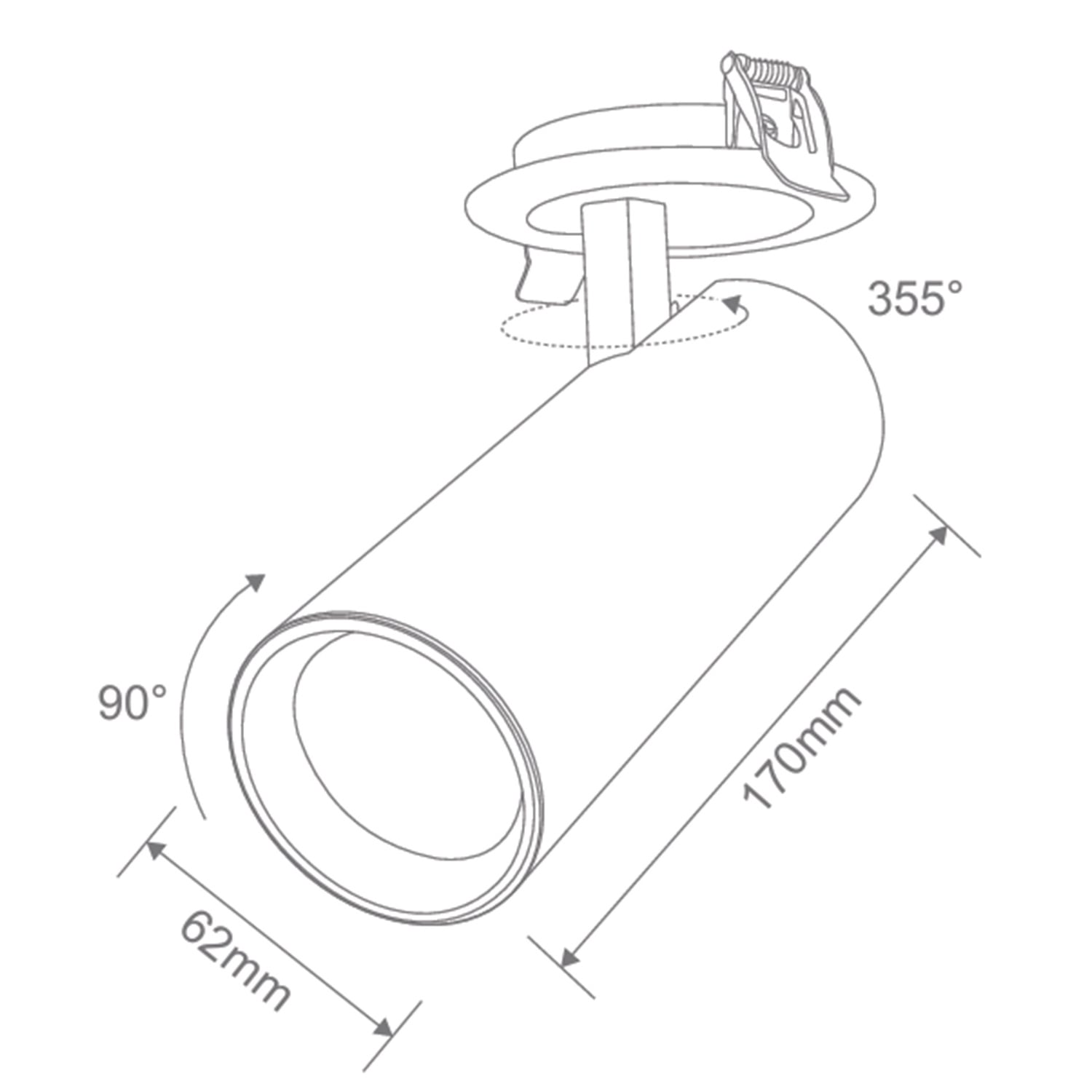 Apex Pro 15 Aluminium Recessed Spotlight