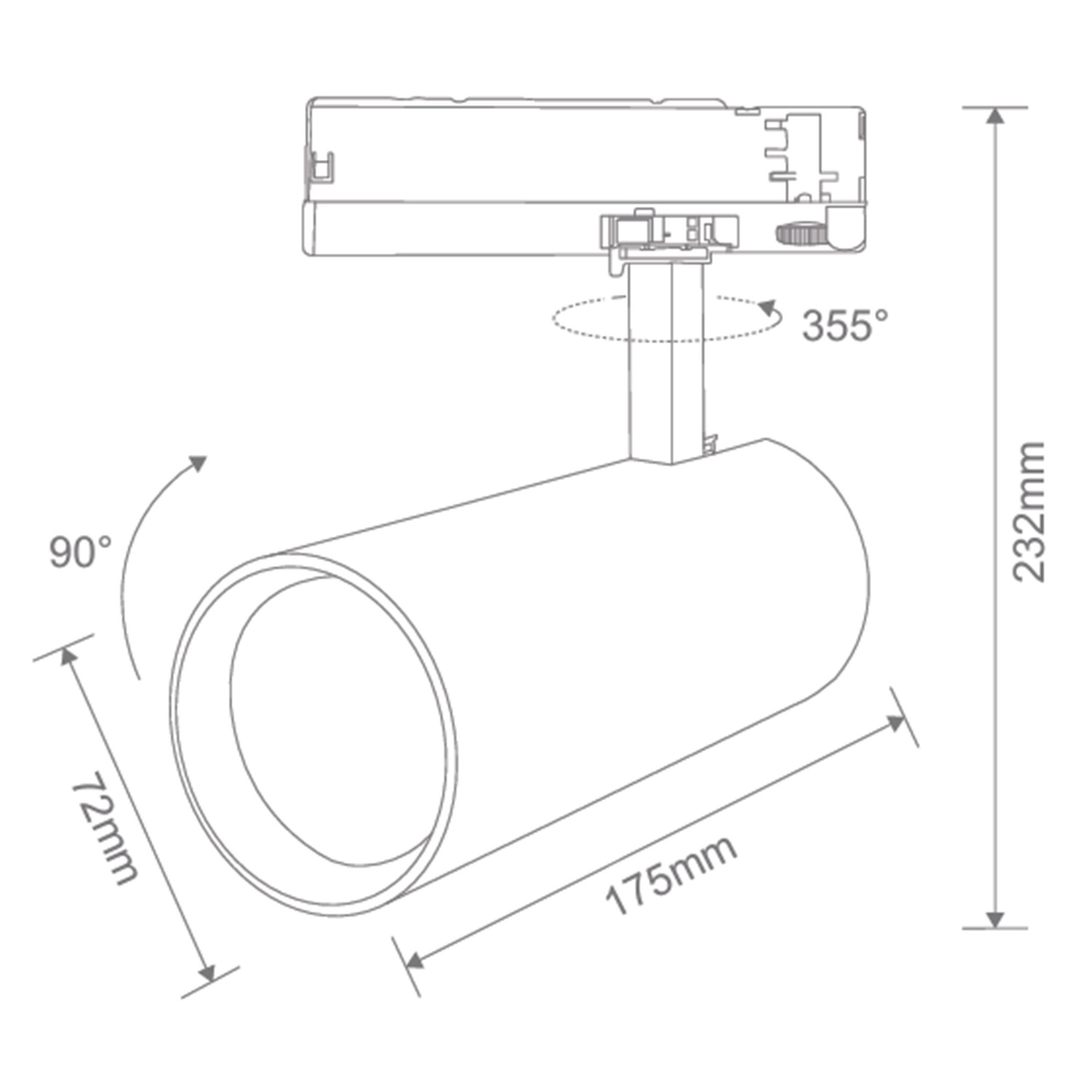 Apex Pro 23 Aluminium Track Light