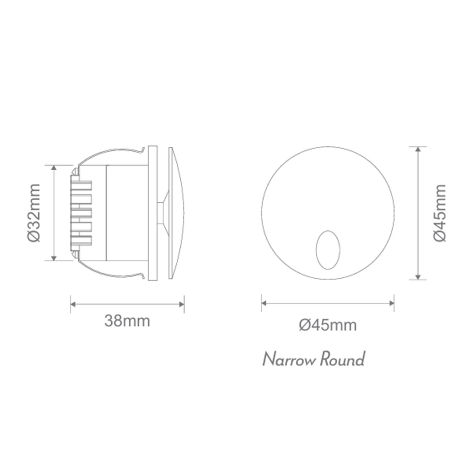 Aura Aluminium Round 24V Narrow LED Step Light