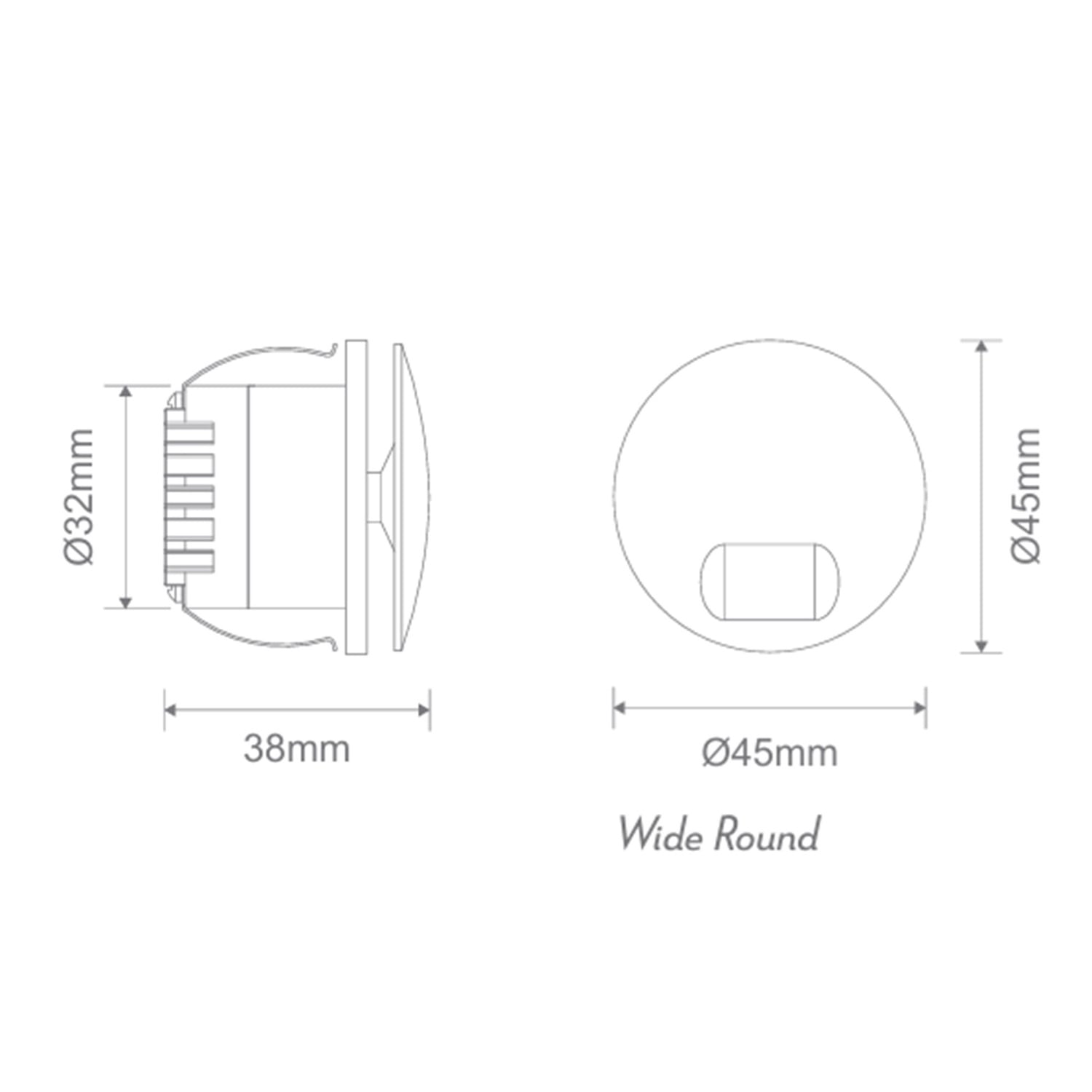 Aura Aluminium Round 240V Wide LED Step Light