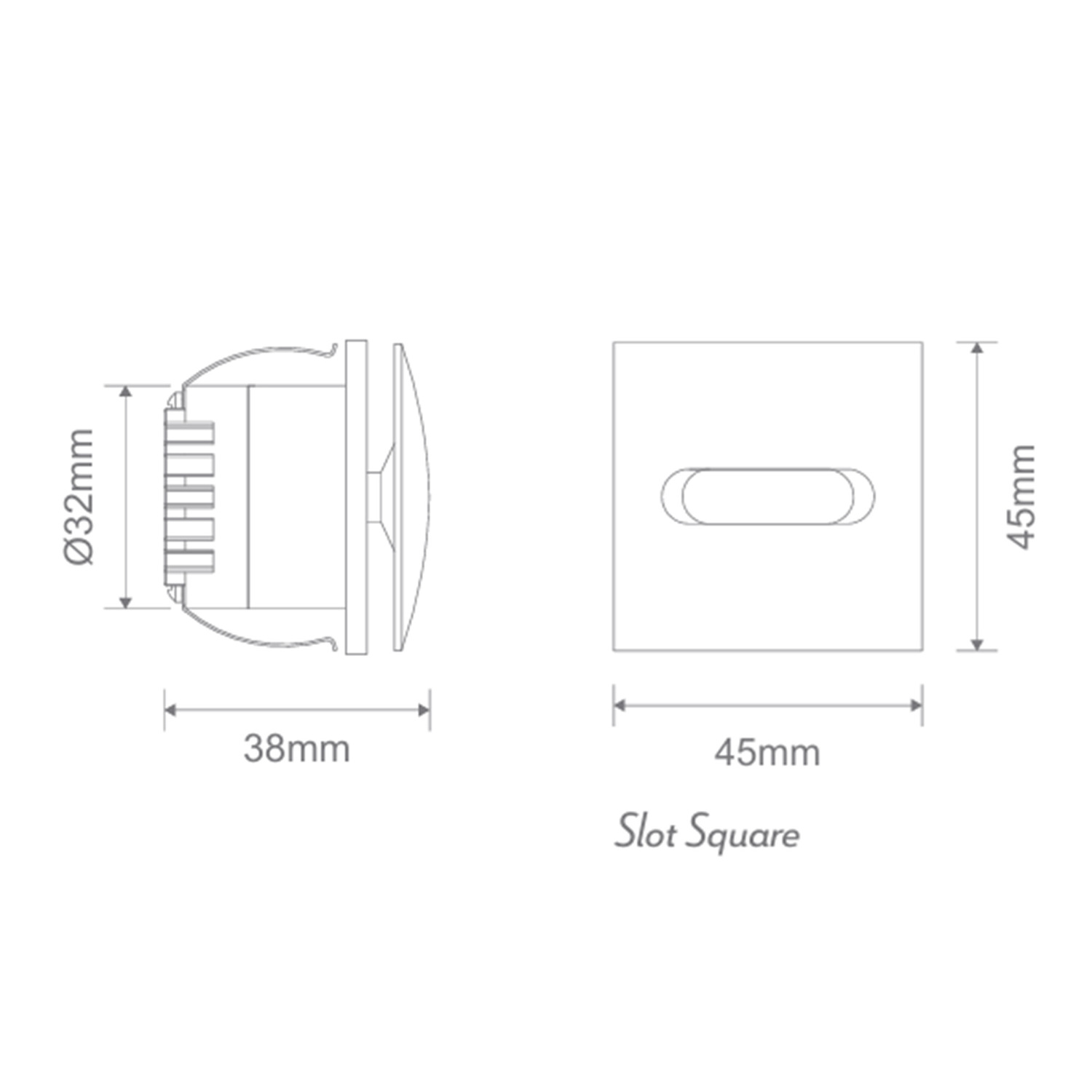 Aura-Aluminium-Square-24V-Low-Level-Recessed-LED-Wall-Light
