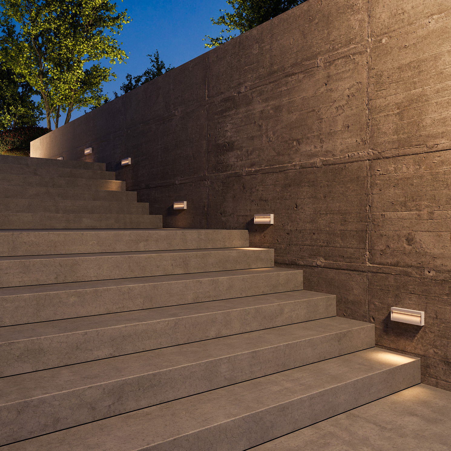 Taner Rectangular 240V LED Outdoor Step Light