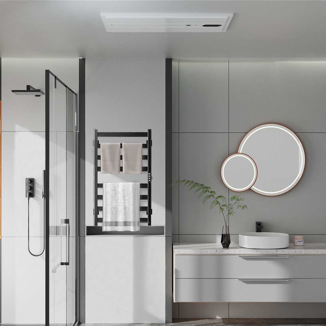 Lucia 615mm 6-in-1 Bathroom Heater Exhaust Fan with LED Light