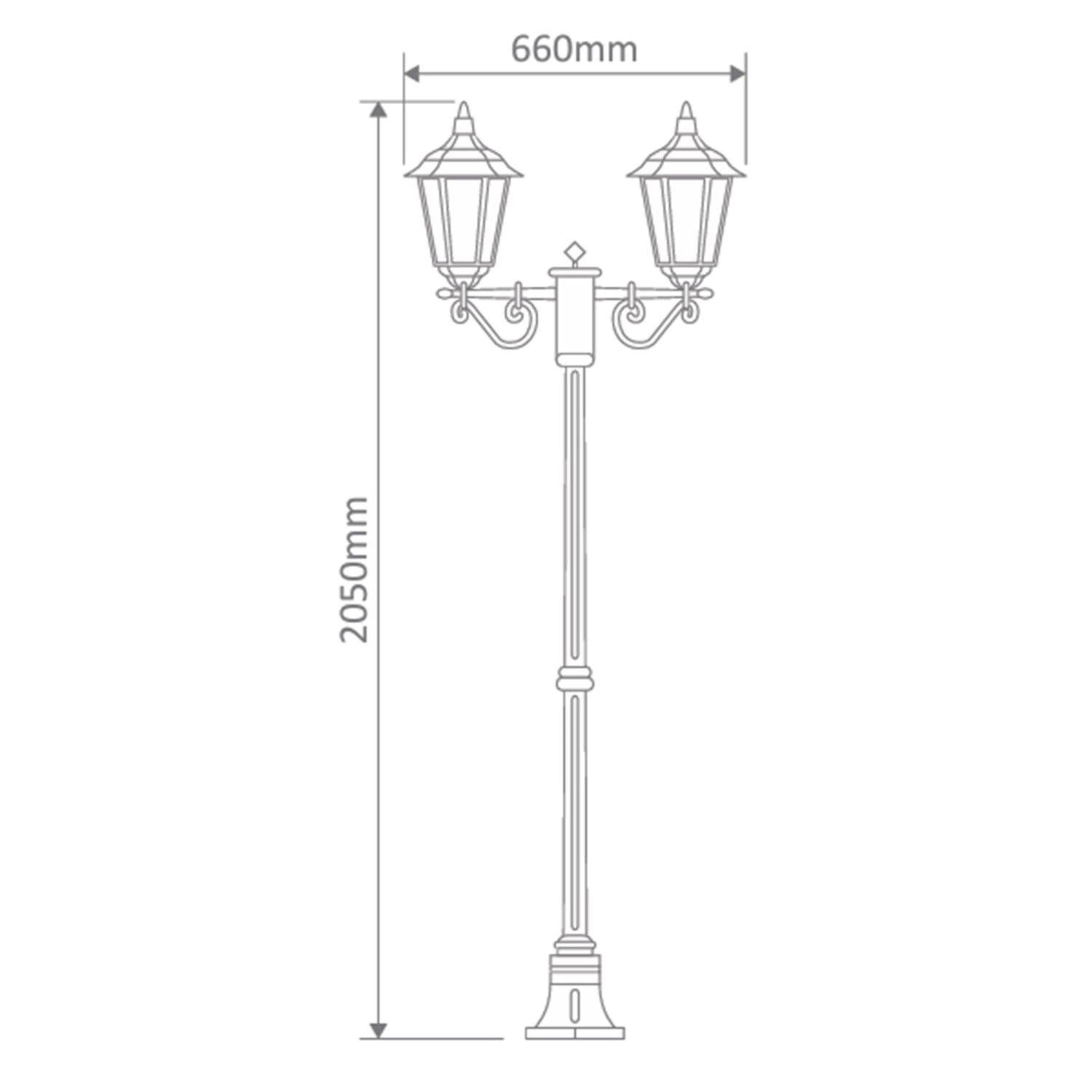 Chester Small Two Light Outdoor Post Lantern