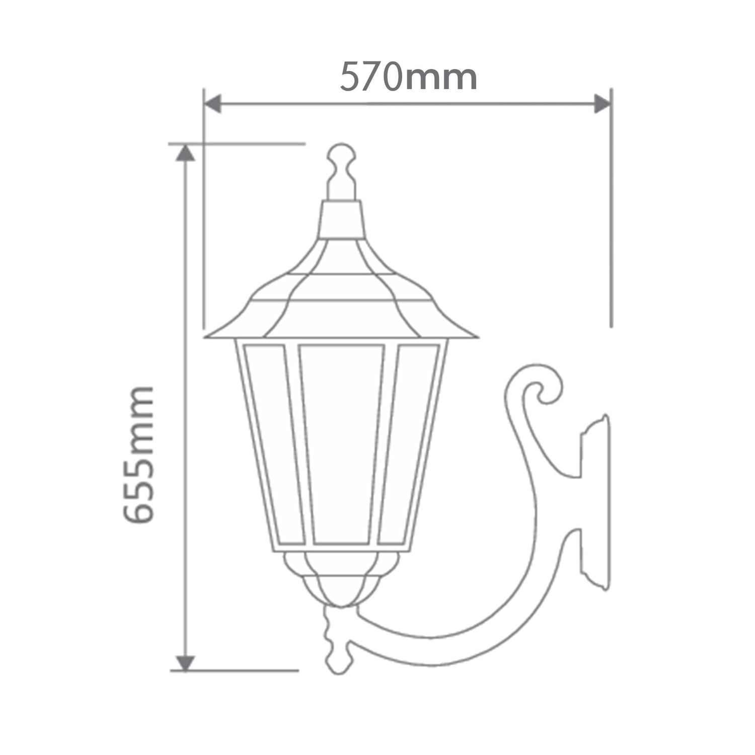 Xavien Powder-Coated Die-Cast Aluminium Up Outdoor Wall Light